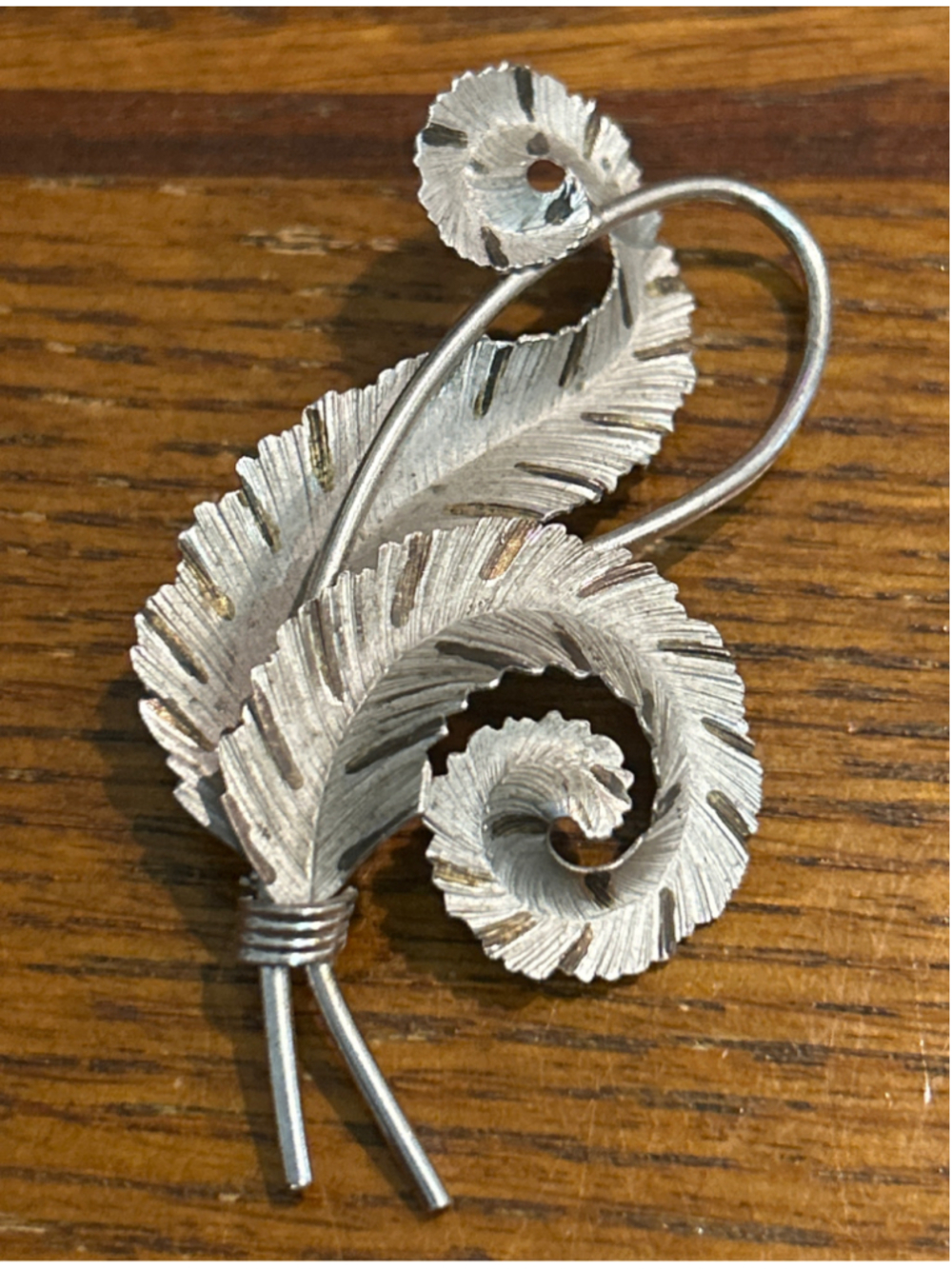 Women's Bond Boyd Sterling Silver Feather Brooch One Size Silver
